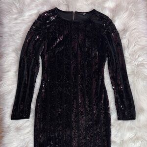 Elegant Black Sequin Dress